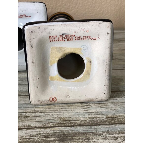 4 X Vintage Equestrian Horse Rider Porcelain Candlestick Holders Hand Painted - Picture 7 of 12